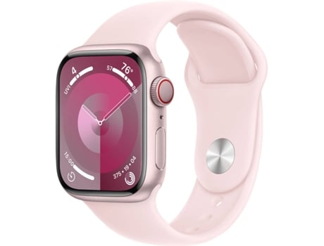 APPLE Watch Series 9 GPS+Cellular 41 mm Rosa con Correa Deportiva Rosa-claro (Talla: S/M)