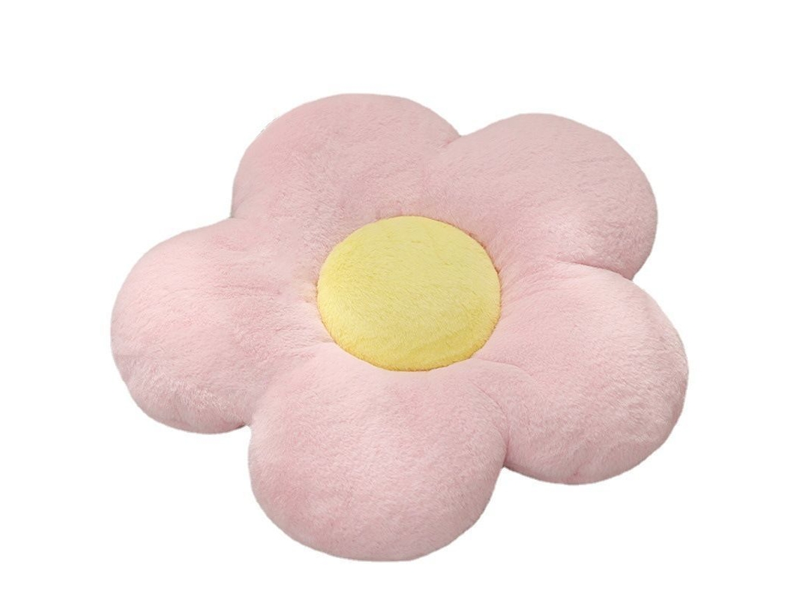 2026-cojín Flor De Peluche Almohada Suave Para Suelo Sala Coche Decoración 50cm Rosa