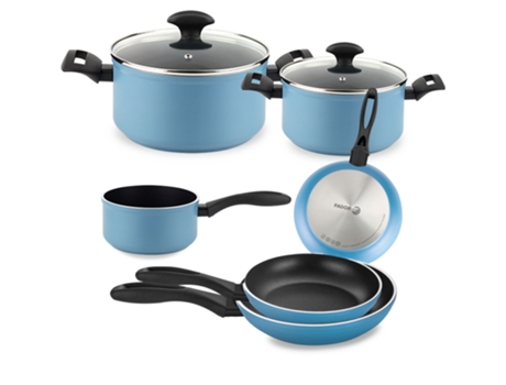 Baterías de Cocina FAGOR (16-18-20-24 cm - Aluminio Forjado - Azul)