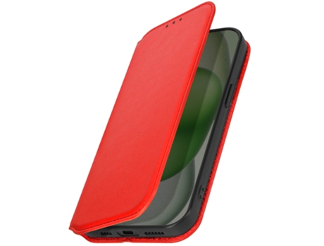 Funda para iPhone 15 Plus AVIZAR Piel Rojo