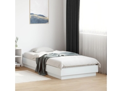 Estructura De Cama Madera De Ingeniería Blanca 75x190 Cm