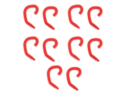 5 Pares De Ganchos De Silicona Suave Para Las Orejas, Reutilizables Y Cómodos Para Niños Y Adultos, Color Rojo.