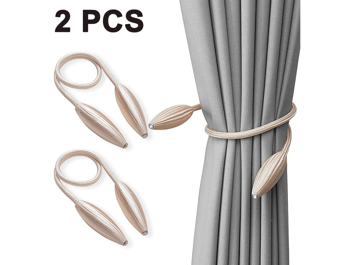 2 Piezas De Ataduras Magnéticas Para Cortinas, Soporte Decorativo Sin Herramientas Para Cortinas De Ventana