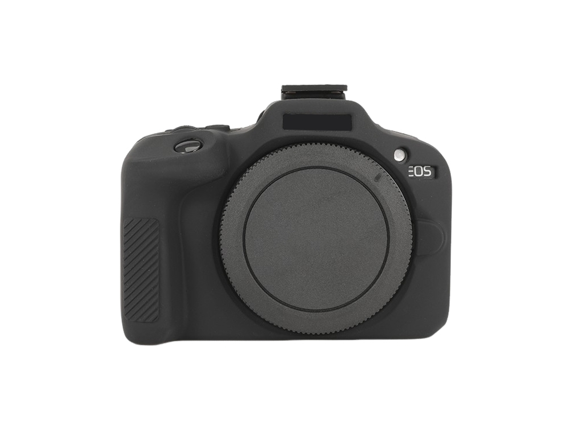 Capa Protetora De Silicone Macio Brilhante Para Canon Eos R100 Preta