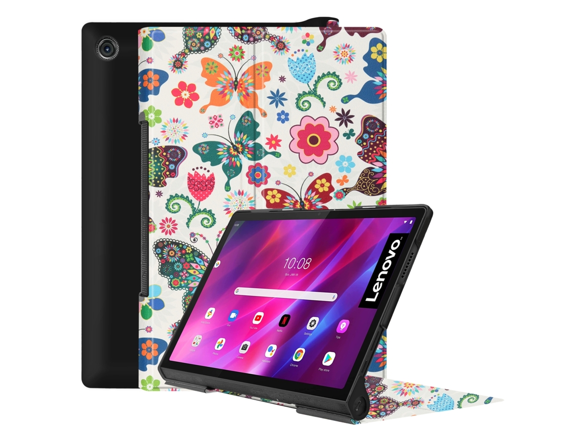 Funda De Cuero Flip Horizontal Textura Para Lenovo Yoga Tab 11 Yt J706f Zruxe (color Mariposa)