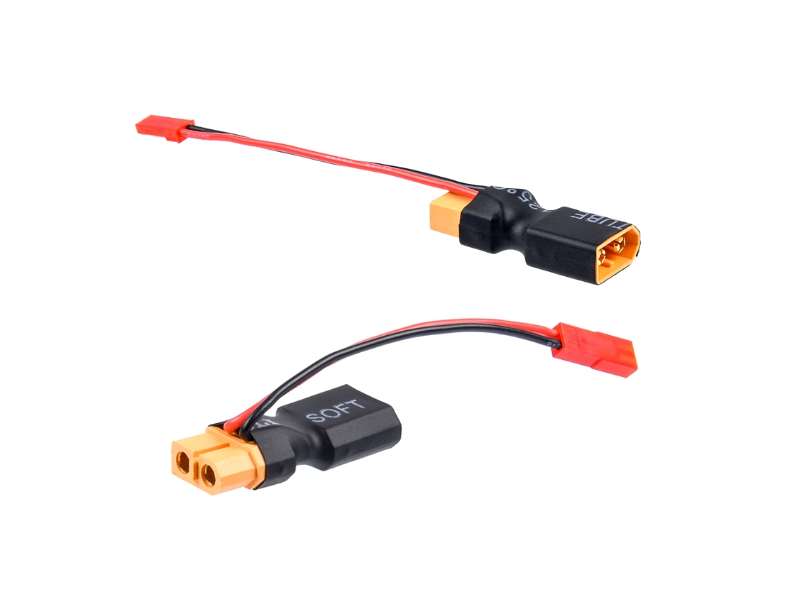 Cable conector de alimentación Lipo XT60 macho a hembra con conector JST hembra-macho para batería RC y accesorios de modelo.