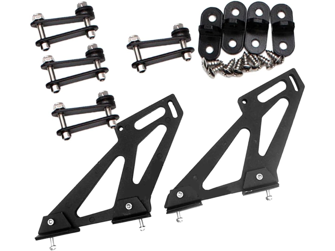 Soporte De Asiento De Carreras De Aleación De Aluminio Negro Con Alerón Trasero Para Coches, Ligero Y Duradero.