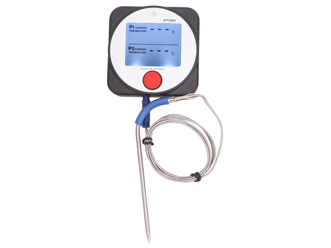 Termómetro digital para alimentos WT308A, 40-300 ℃, sonda de acero inoxidable, Bluetooth | Sin marca