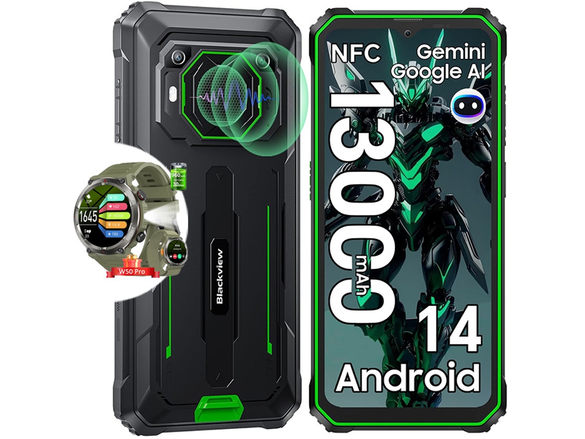 Smartphone BLACKVIEW BV6200 Pro 6.56'' 12 GB 128 GB Android 13 Verde
