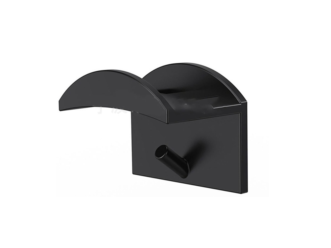 10 ganchos adhesivos negros transparentes y modernos para sombreros