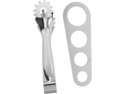 Juego De Pinzas Y Cuchara Para Pasta, Espaguetis De Acero Inoxidable Con Mango Ergonómico De Alta Precisión.