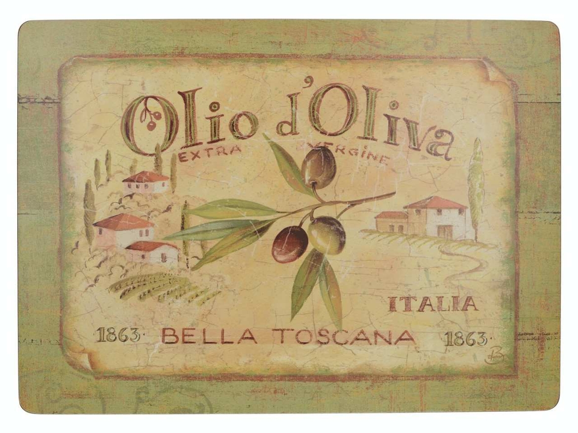 CREATIVE TOPS Grande Conjunto de Placemats Premium Olio D' Oliva