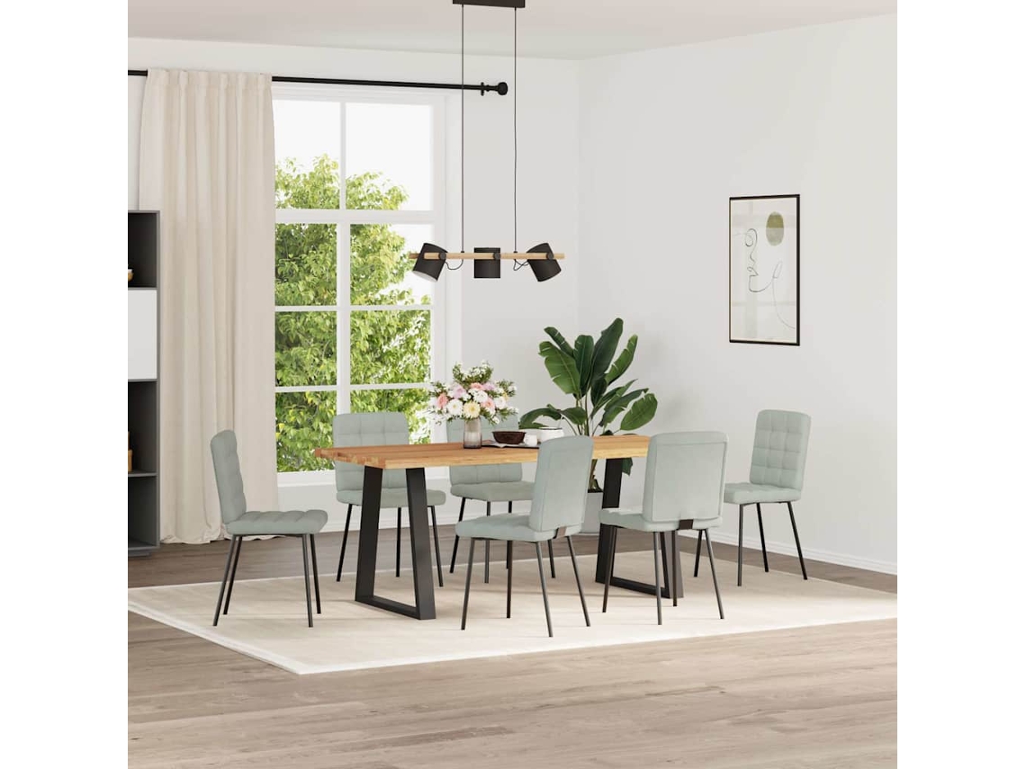 Maison Exclusive - Sillas De Comedor Giratorias 6 Uds Terciopelo Gris Claro