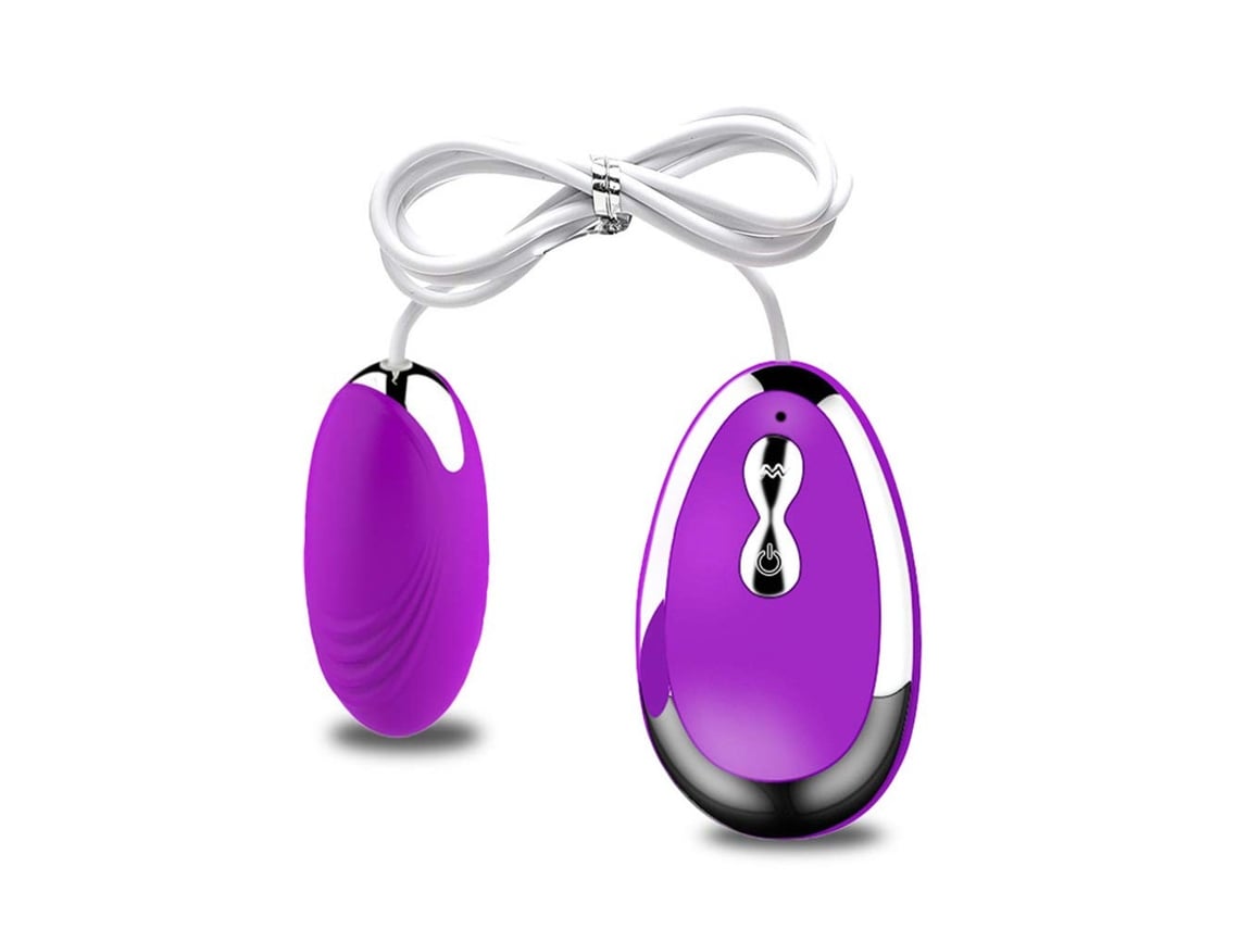 Vibrador Impermeable De Silicona Con Control Remoto Con Cable De 20 Frecuencias Para Mujeres (prpura) Yizhood