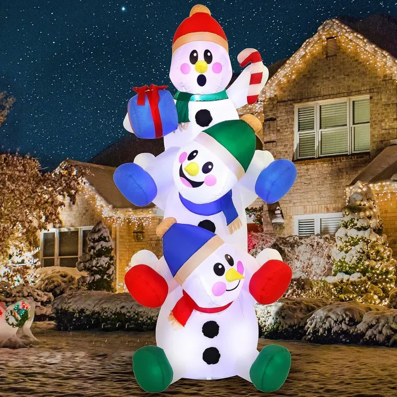 Nuevo muñeco de nieve inflable navideño apilable de 1,8 m (vayotoy)