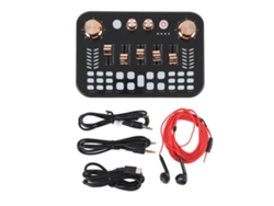 Kit De Equipos Para Podcast Con Tarjeta De Sonido, Mezclador Bluetooth Y Sistema De Voz Alternativo Para Transmisiones En Vivo.