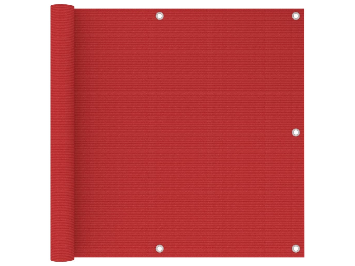 Mampara de balcón 90x500 cm guijarro rojo Dkd Home Decor