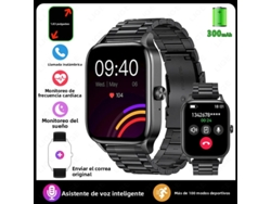 Smartwatch con pantalla HD de 1,85 pulgadas, esferas de reloj personalizables y monitorización de salud.