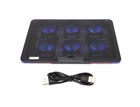 HURRISE Ventilador para computadora portátil Enfriador para computadora portátil 6 ventiladores Ultra silencioso 7 ventiladores