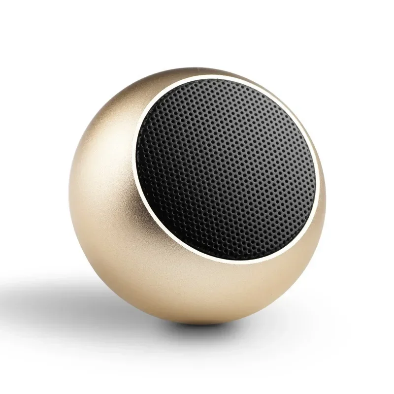 Mini Altavoz Inalámbrico Bluetooth (dorado), Para Coche, Graves Potentes, Sonido De Alta Calidad, Carcasa Metálica, Portátil.