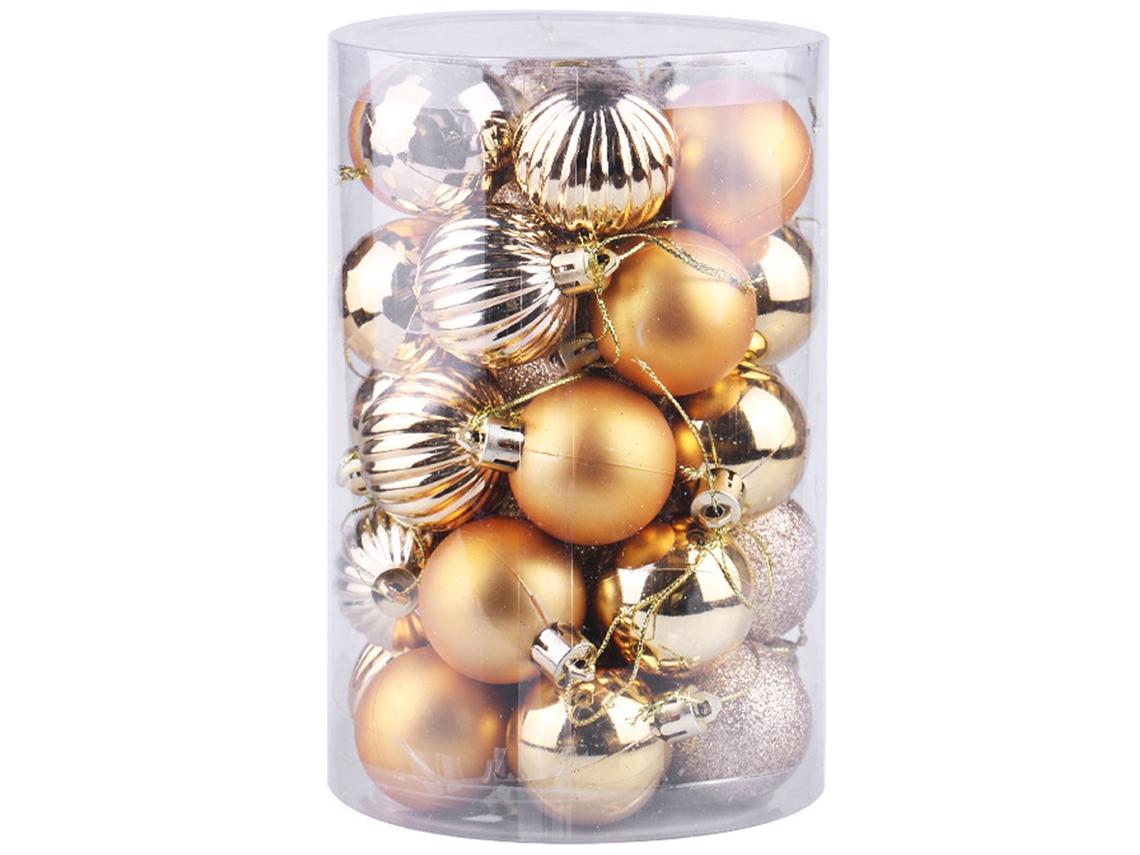 KOFIHETY Bolas de Navidad 34PCS Juego de Bolas de 4cm Adornos para Árbol de Navidad