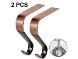 Omni-porta Medias De Navidad De Metal Para Chimenea Gancho De Medias (2 Unidades) Bronce Rojo