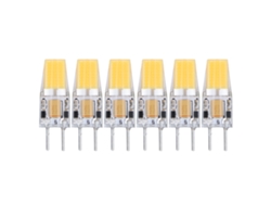 6 Bombillas Gy6.35 De 5w, Ac/dc/12v, Cob, Bajo Consumo, Silicona, Para Lámparas Techo Sala Estar.