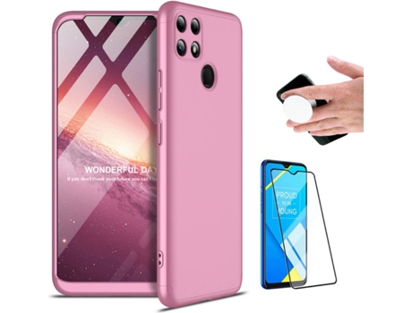 Kit Funda, Protector de Pantalla y Popsocket Xiaomi Mi 11 Lite 4G Slim Armor 360 5777 5777 Rosa