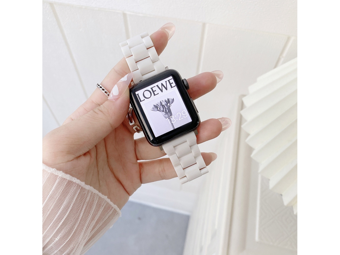 Correas De Reloj Inteligente De Reemplazo Para Pc Con Hebilla De Metal Para Iwatch 1-7 Se Blanco 38/40/41mm