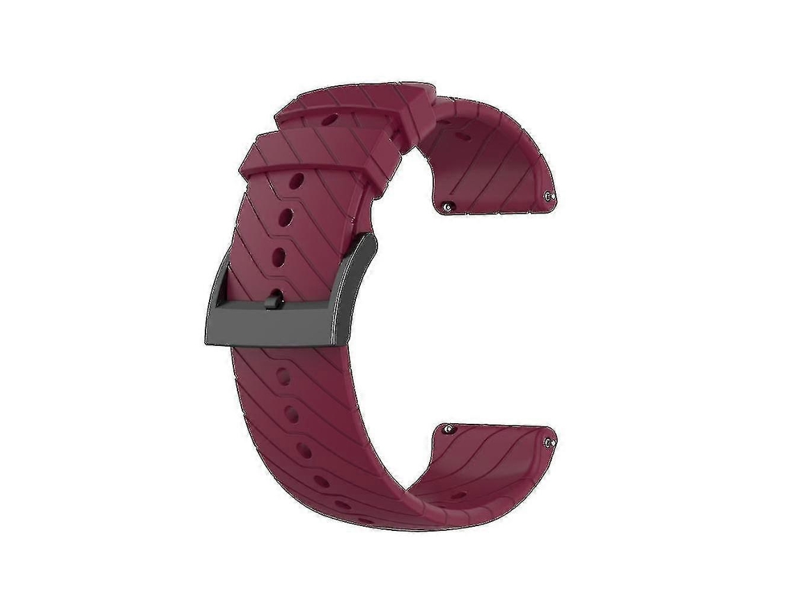 Correa de silicona de repuesto universal de 24 mm para reloj inteligente compatible con Suunto 9 Cdsx Ly Ebike