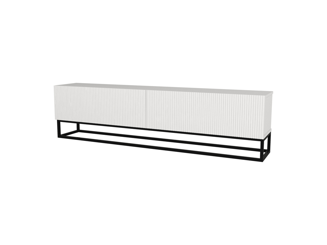 Mueble de TV Verpsboga 2 Puertas Base Larga 180x32x47 cm Blanco [EN.CASA]