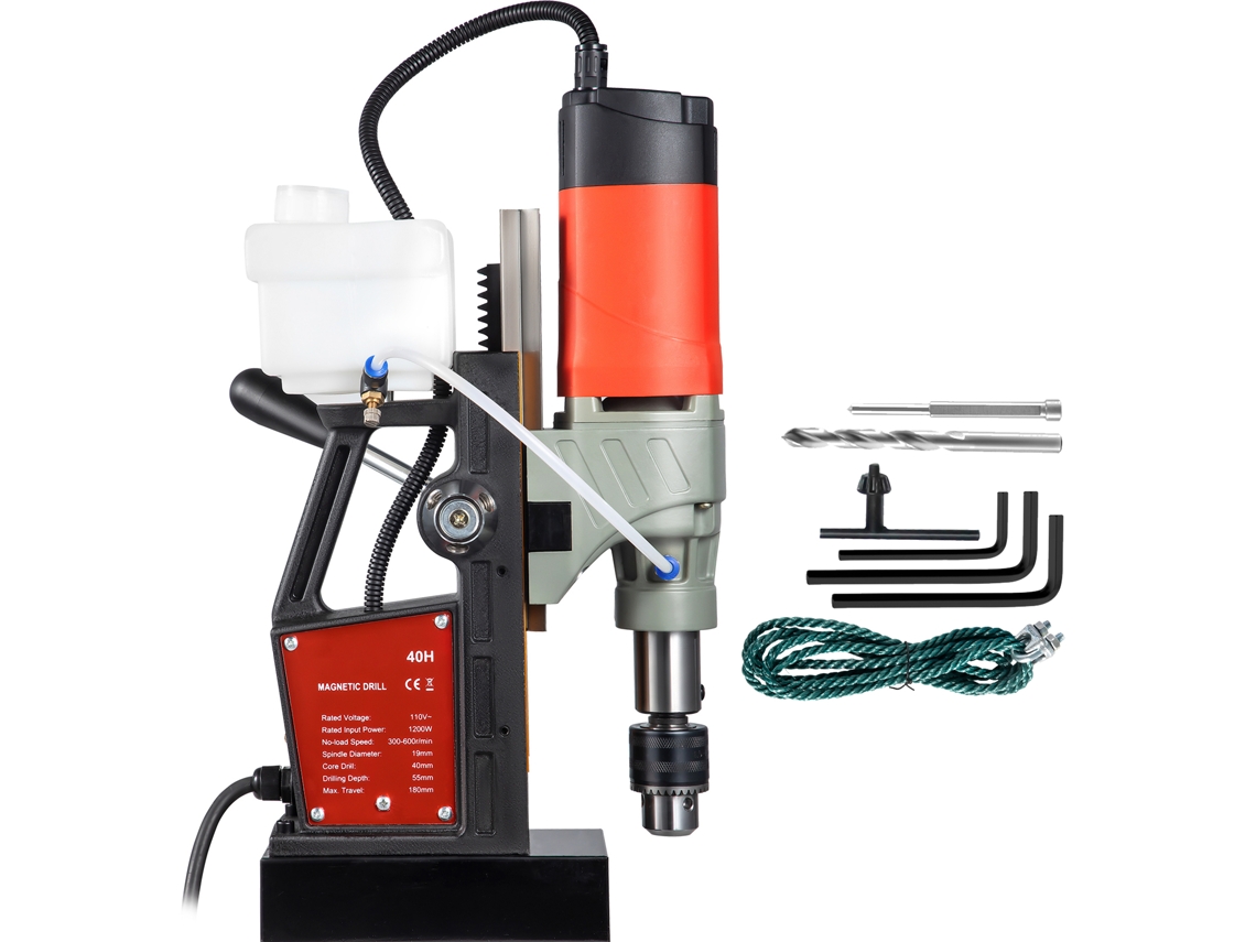 Taladro magnético Succebuy, taladro magnético eléctrico de 1200 W, base magnética de 1,57 pulgadas