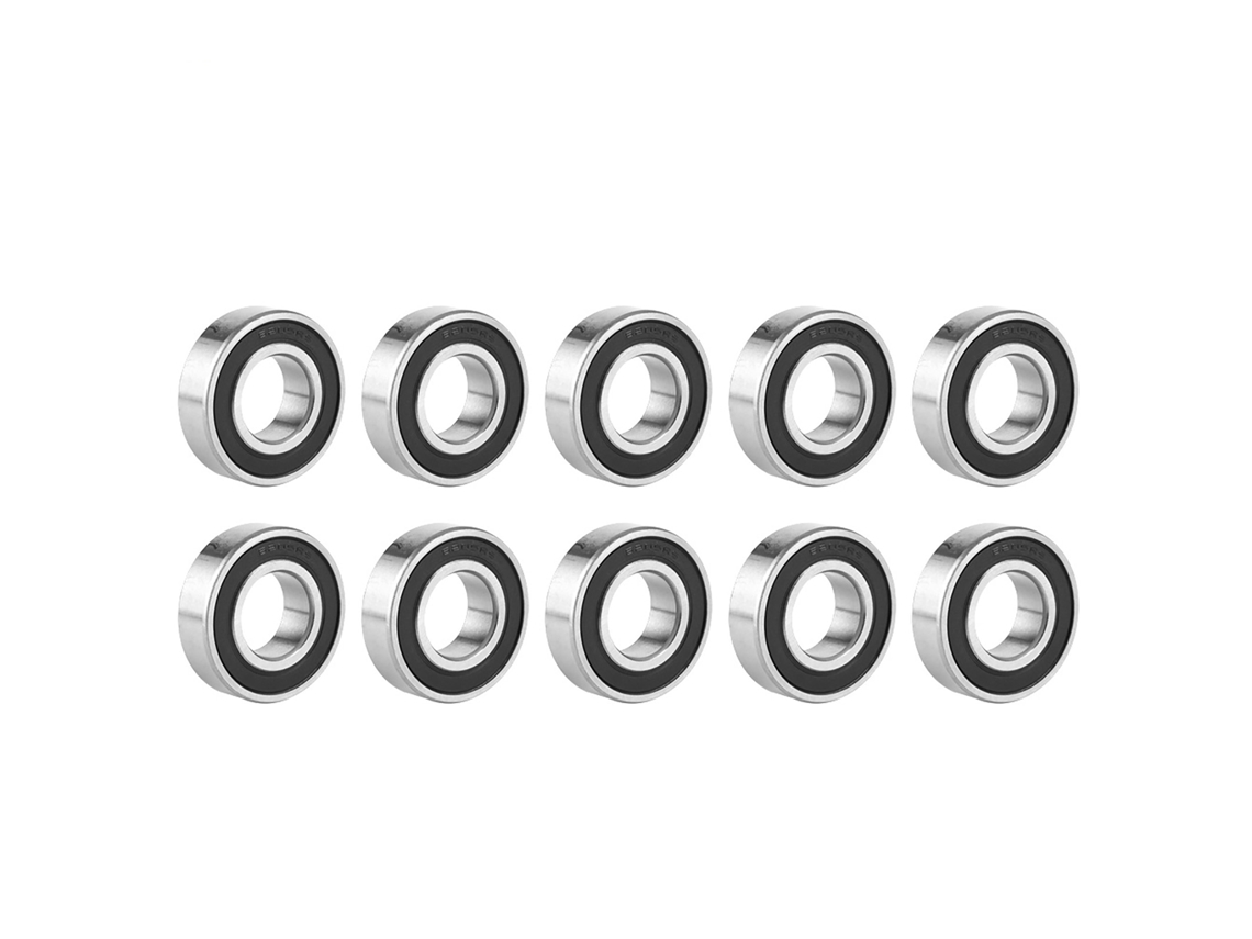 10 Peças De Rolamento De Bola 6205-2rs De Alta Velocidade Com Selos Duplos E Groove Profundo
