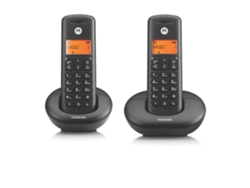 Teléfono fijo Sin Cable MOTOROLA E202 duo negro