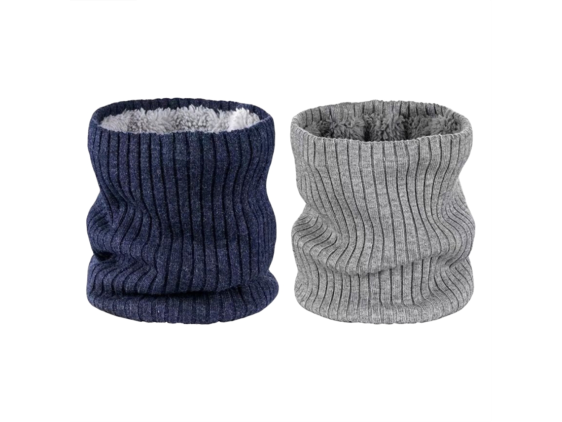 Rebe-2pcs Bufanda De Cuello Para Invierno Tejida Antiviento Caliente Gaiter De Cuello Para Hombre Y Mujer