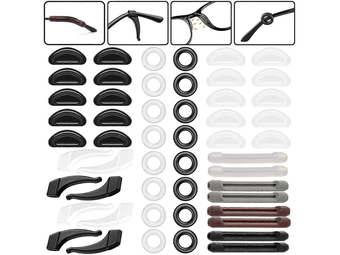 26 pares de ganchos antideslizantes de silicona para gafas, cierres adhesivos, almohadillas nasales para gafas, Mel Hor Gift GOKOCO