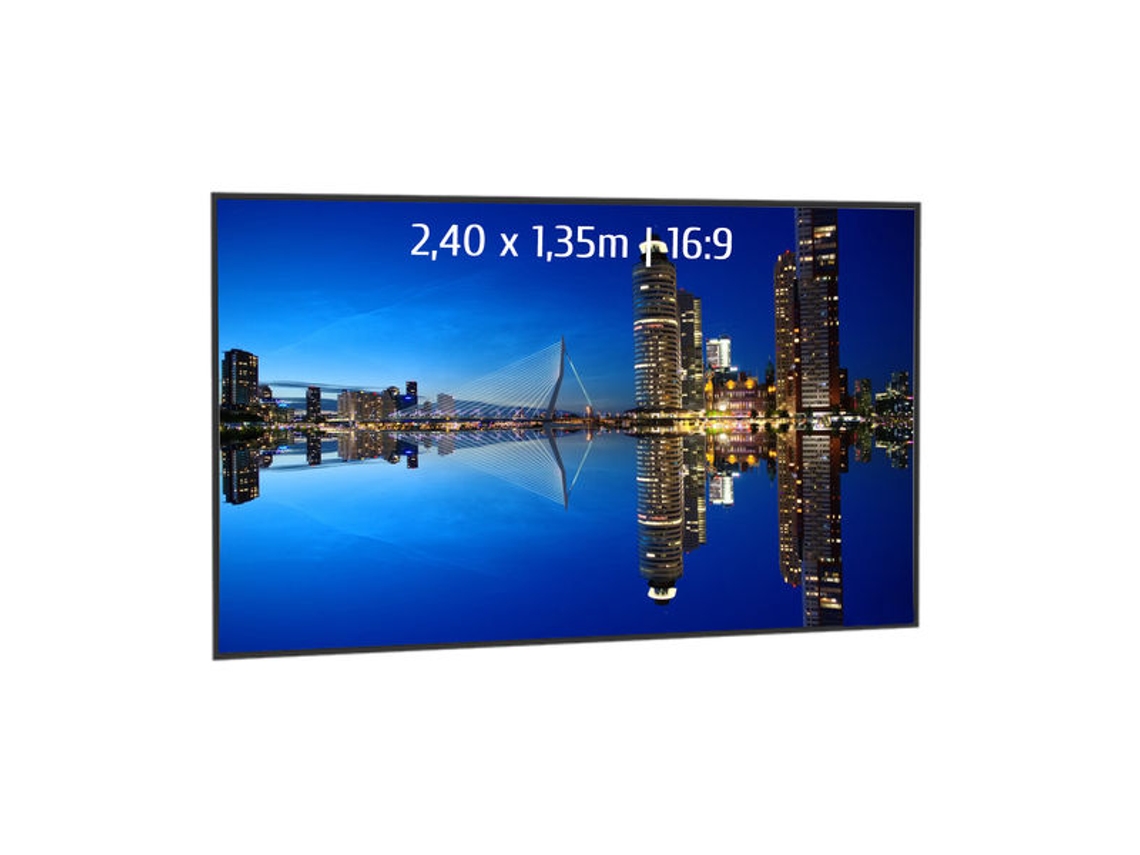 Pantalla de proyección fija con marco ultrafino 2,20 x 1,24m, Formato 16/9
