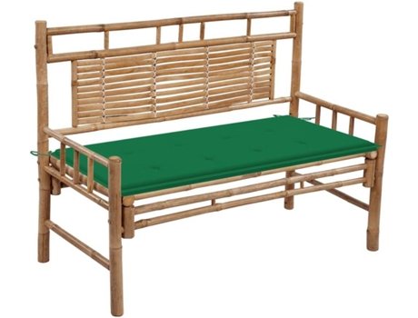 Banco de jardín VIDAXL Verde Bambú (120x55x90 cm)
