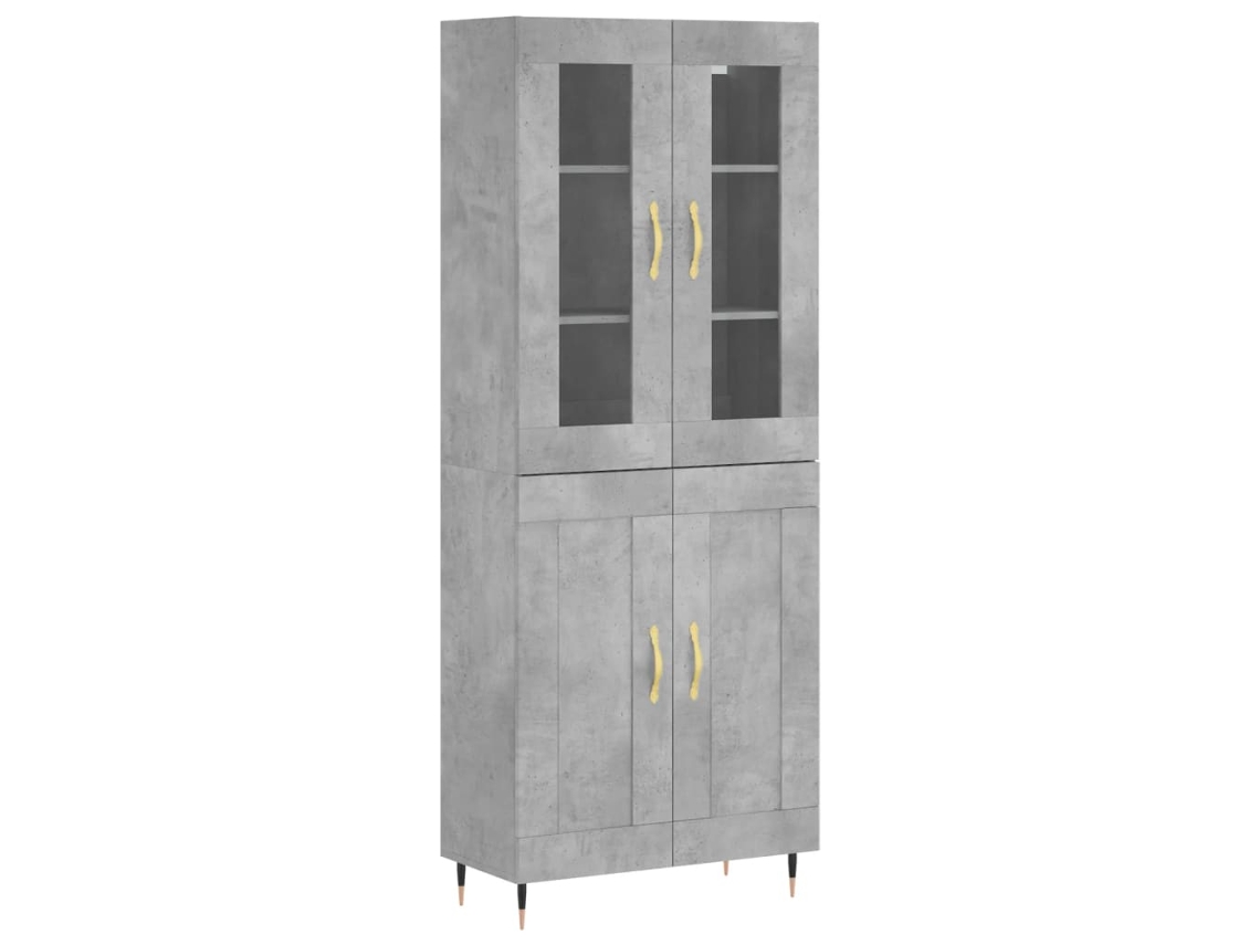 Maison Exclusive - Aparador Alto Madera Contrachapada Gris Hormigón 69,5x34x180 Cm