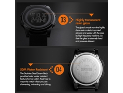 Reloj Digital Skmei 5atm, Resistente Al Agua, Deportivo, Informal, Ligero Con Calendario.