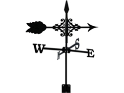 Rebe-veleta De Metal Con Flecha, Indicador De Dirección Del Viento Profesional, Herramienta De Medición Para Jardín, 35x50cm