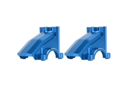 2 Piezas Carcasa De Caja De Engranajes Para Coche Rc Traxxas 1/5 Aluminio Tapa Diferencial Delantera Trasera Azul