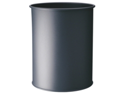 DURABLE Waste Basket Metal Round 15 Plata