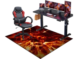 Alfombrilla para silla gaming, protector de suelo antideslizante, 90 x 120 cm, para suelos duros | Sillas