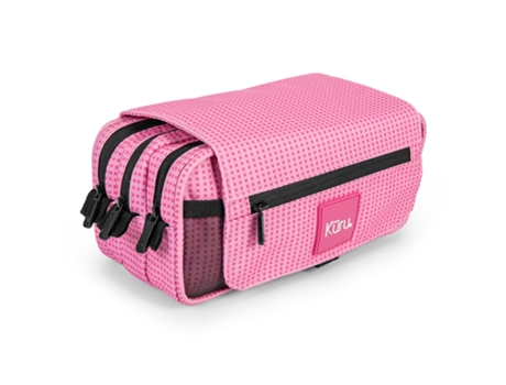 GRAFOPLÁS Kūru Estuche Portatodo Triple Con Solapa para Material Escolar. Rosa