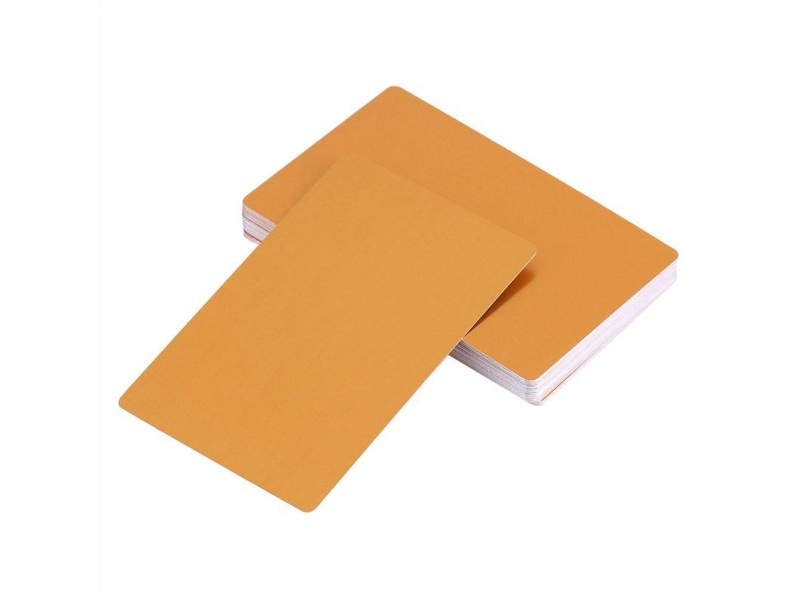2026rebe-50 Tarjetas De Negocio De Metal Para Sublimación, Tarjetas Id Impermeables (oro)