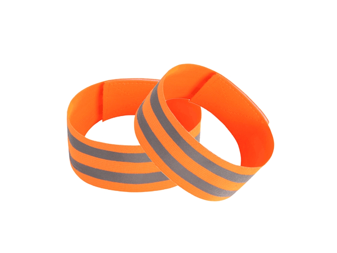 Paquete De 2 Pulseras Reflectantes De Seguridad Para Brazos Y Tobillos, De Alta Visibilidad, Para Actividades Al Aire Libre.