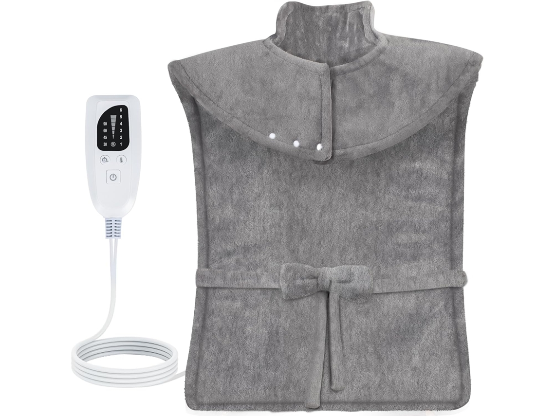 Manta Electrica Fy-hw2550 Lumbar Espalda Y Cuello 63x100cm, Esterilla Electrica Cable Extralargo De 3 Metros, 6 Niveles De Temperatura, Con 4