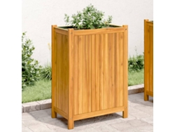 Jarrón/maceta de jardín con forro, 54 x 31 x 75 cm, acacia maciza, DKD Home Decor
