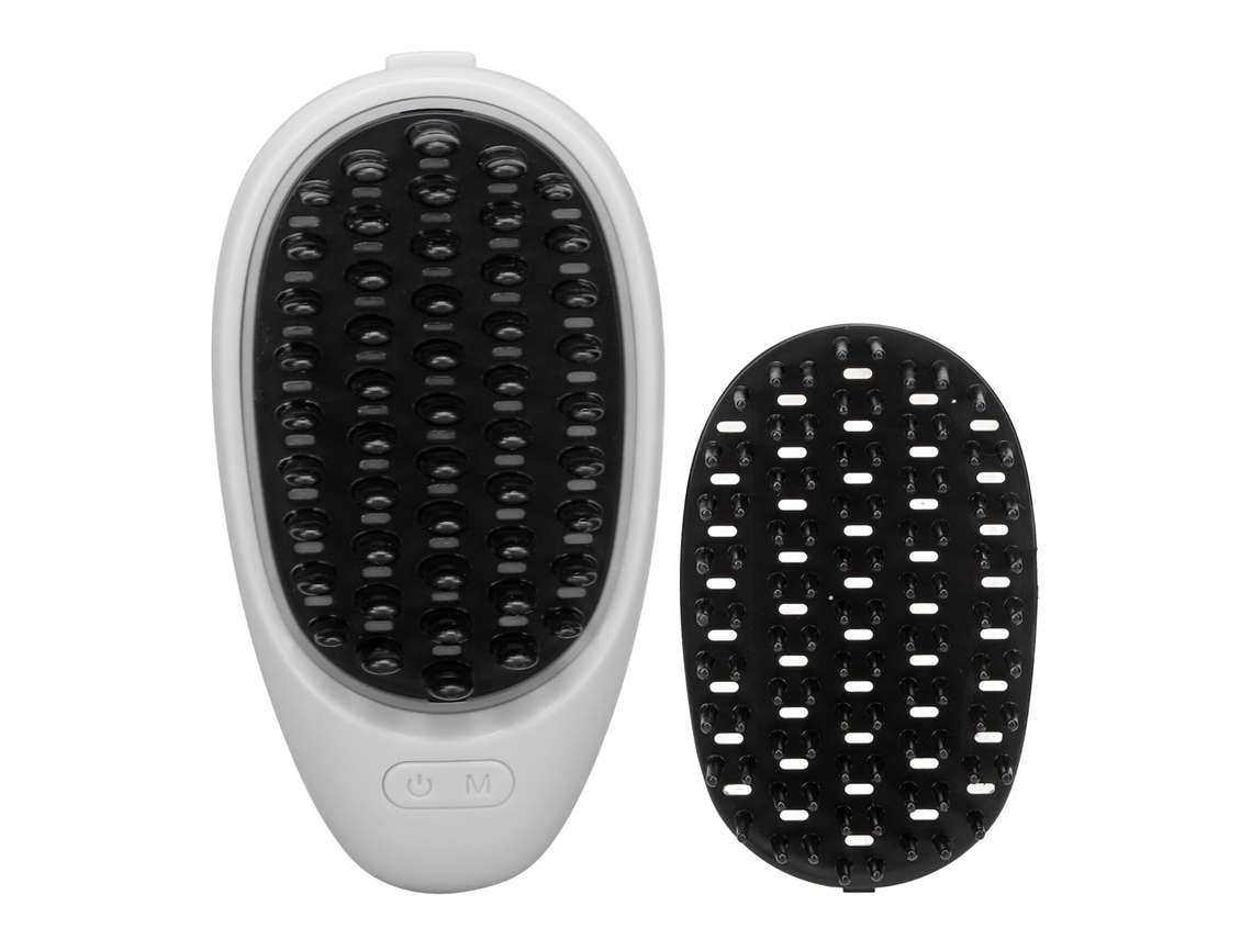 Cepillo Eléctrico De Masaje Capilar Con Scrubber, Vibración Y Led Rojo/azul Para Regreso Del Cabello